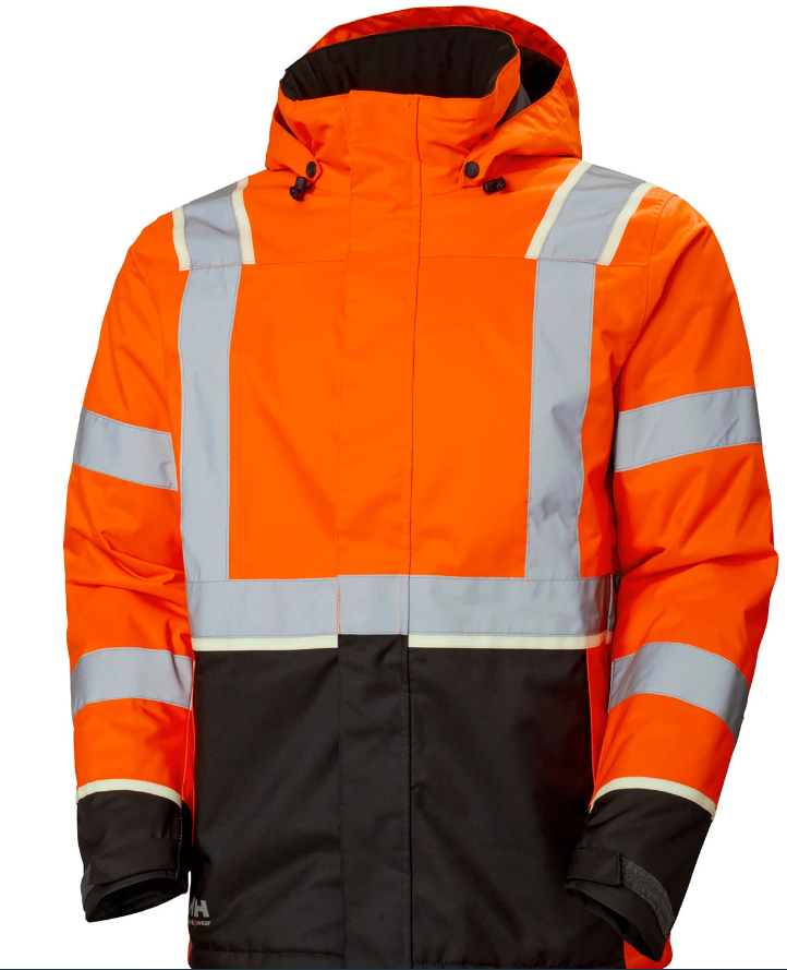 HELLY HANSEN 71355_269, UC-ME WINTER JACKET, HI VIS ORANGE/EBONY