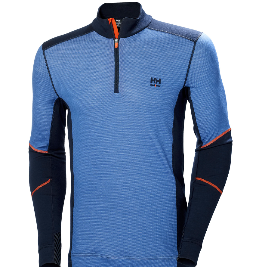 HELLY HANSEN 75107_595, HH LIFA MERINO HALF ZIP, NAVY/STONE BLUE