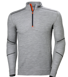[103-006732] HELLY HANSEN 75107_930, HH LIFA MERINO HALF ZIP, GREY MELANGE