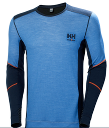 [103-009961] HELLY HANSEN 75106_595, HH LIFA MERINO CREWNECK, NAVY/STONE BLUE